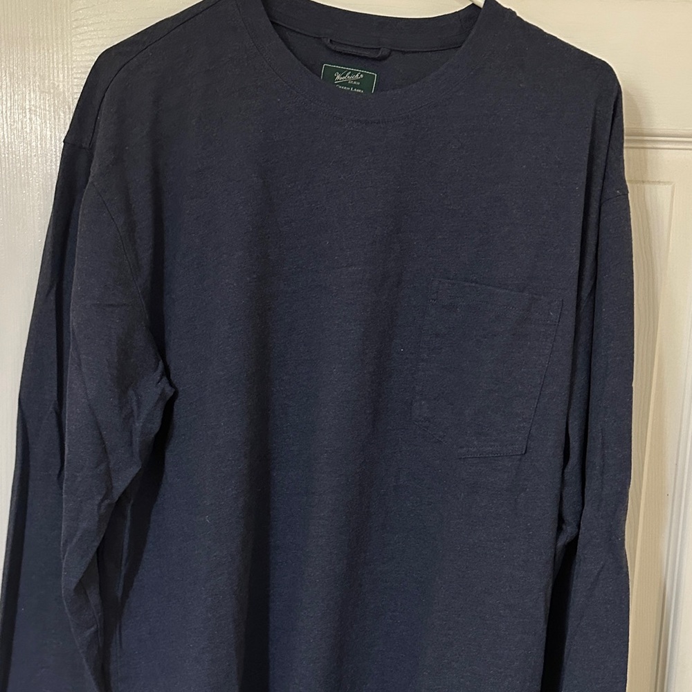 Woolrich Dark Blue Long Sleeve Tee